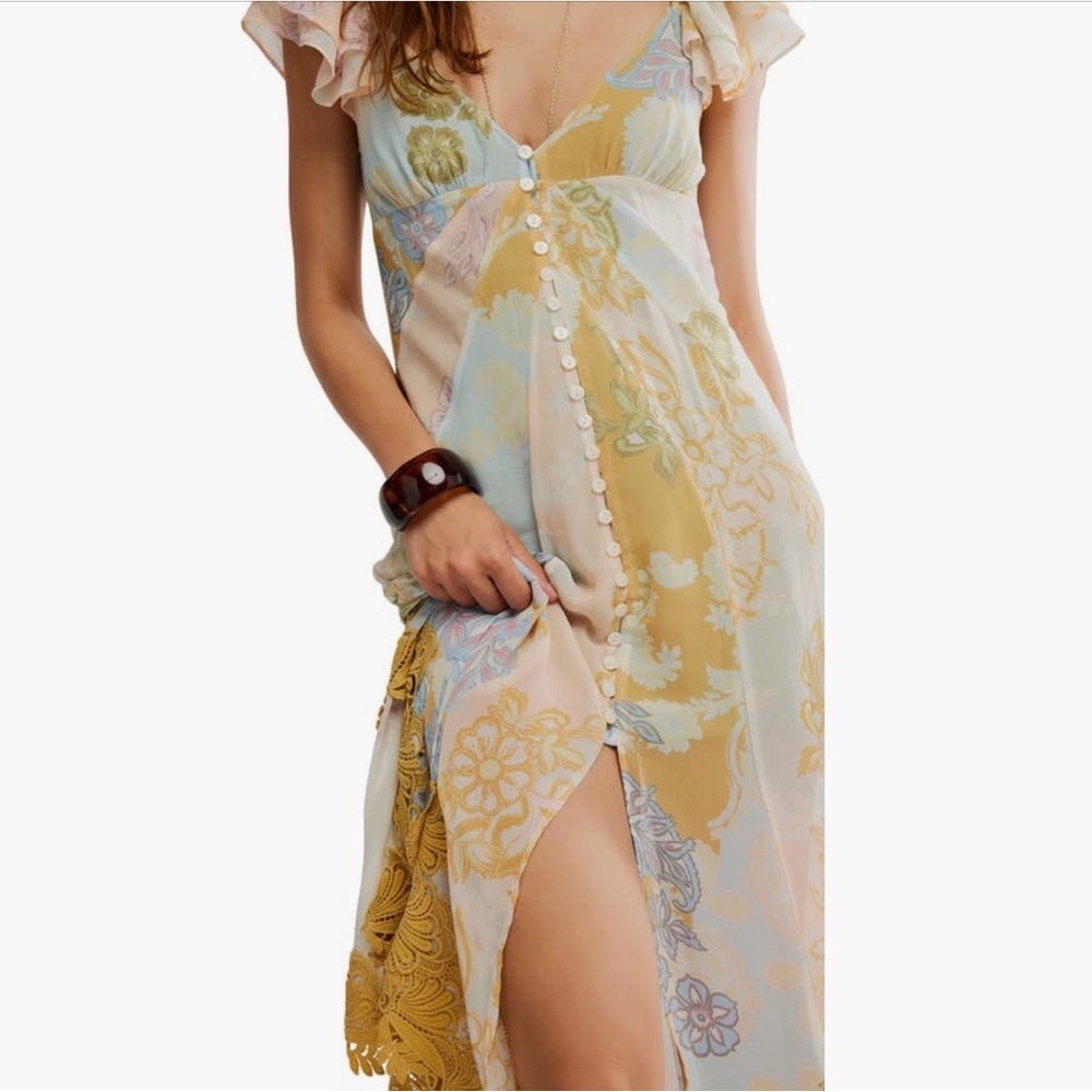 Free People Bali Aurora Flutter Sleeve Midi Dress - Picture 4 of 7